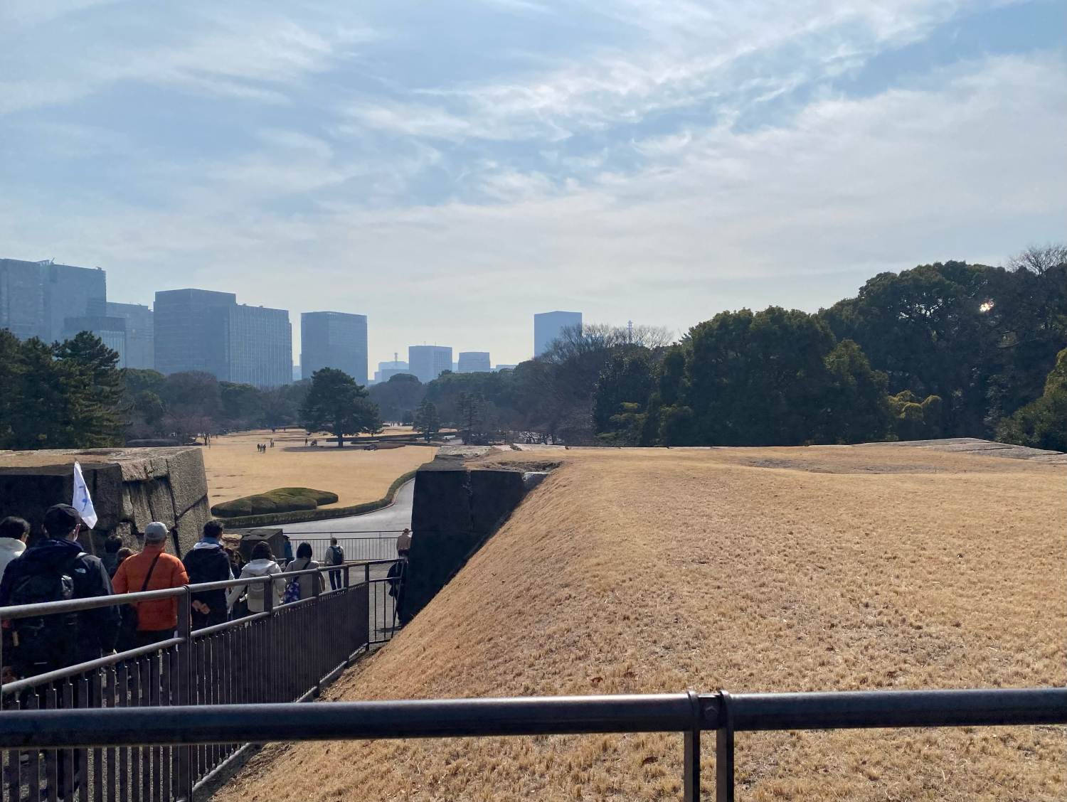 皇居お濠と皇居東御苑、2月の森林浴